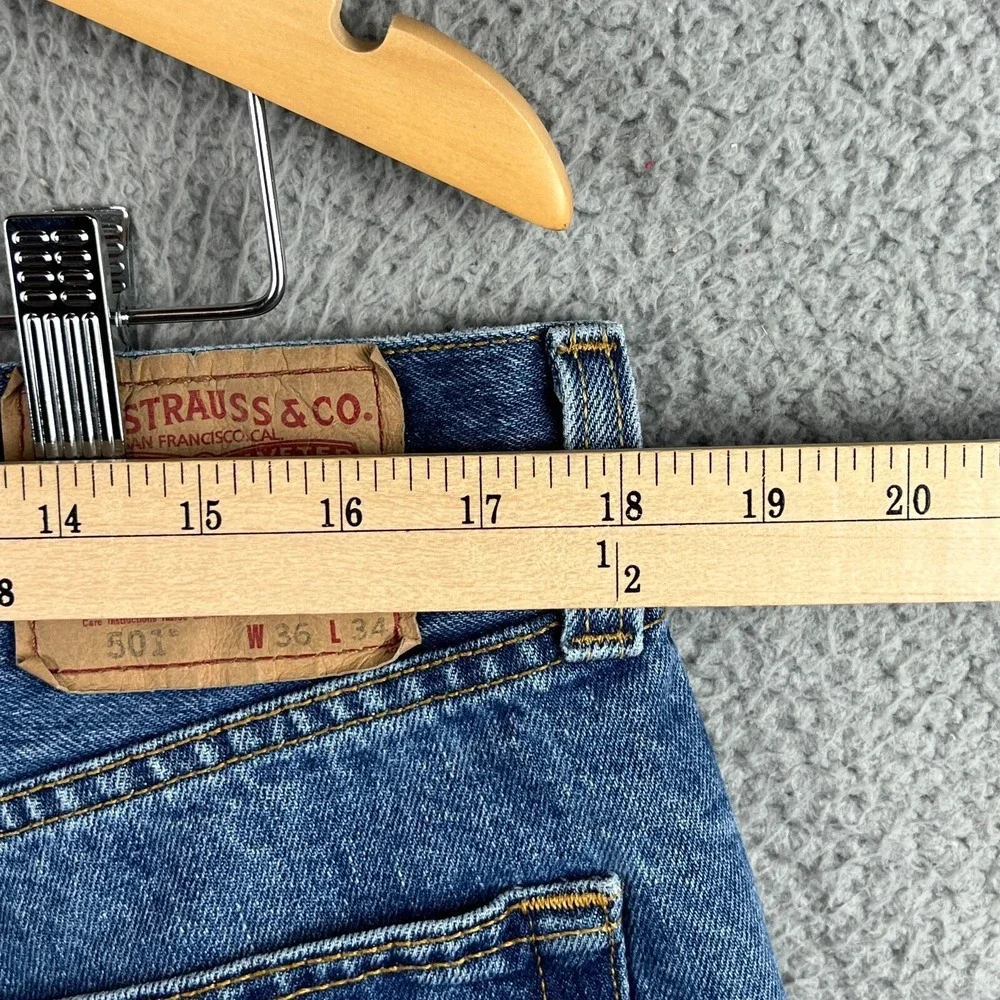 Vintage Levi Strauss 501 Button Fly Denim‎ Jeans Levis Mens 36x34 90's Y2K